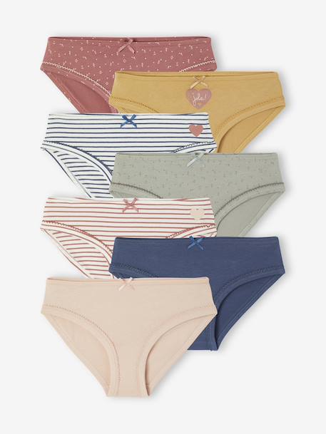 Fille-Lot de 7 culottes Coeurs Fille