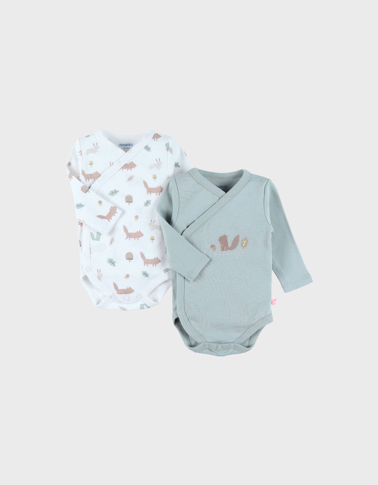 Lot De 2 Bodies Croisés En Coton Blanc