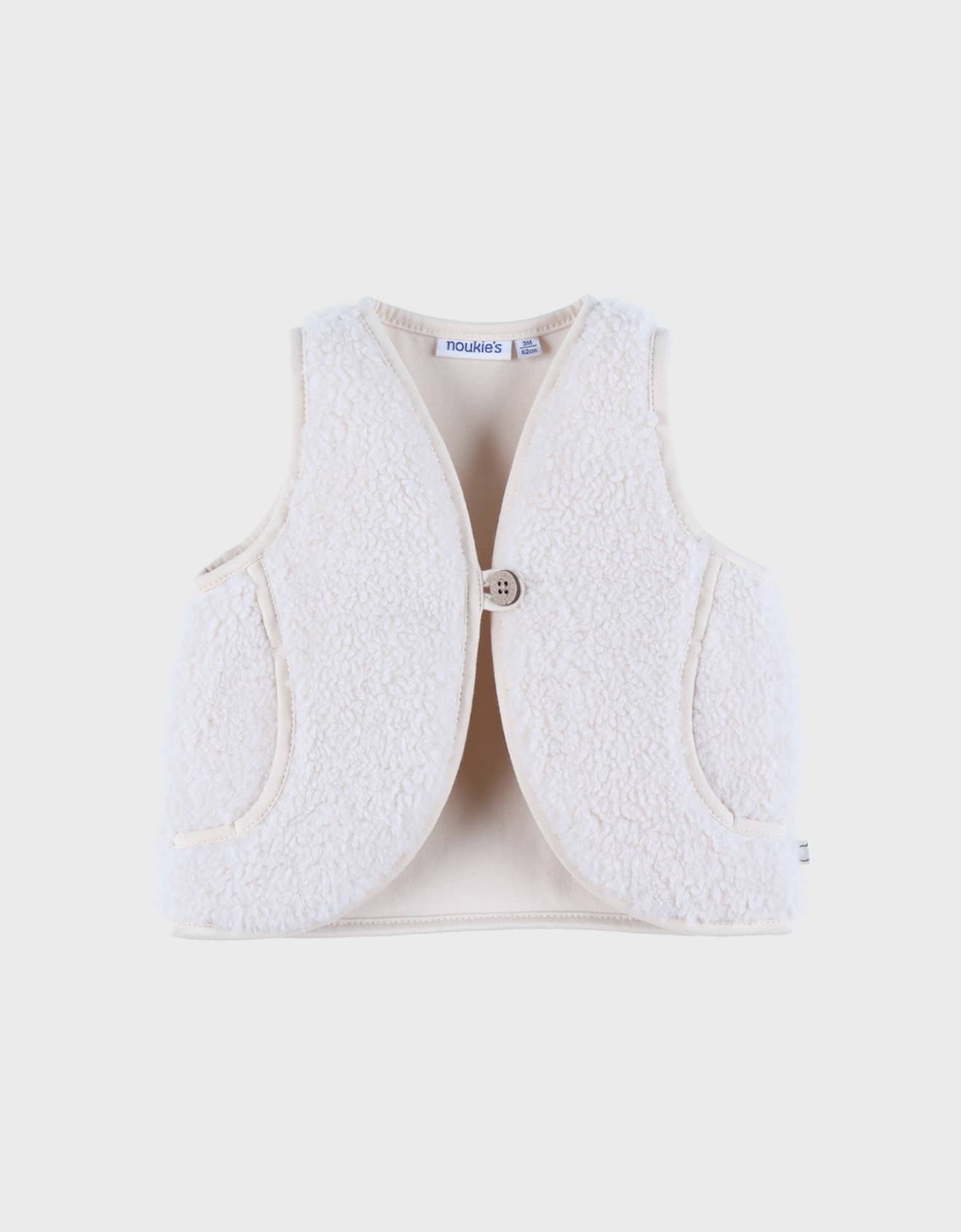 Veste Sans Manches En Sherpa Blanc