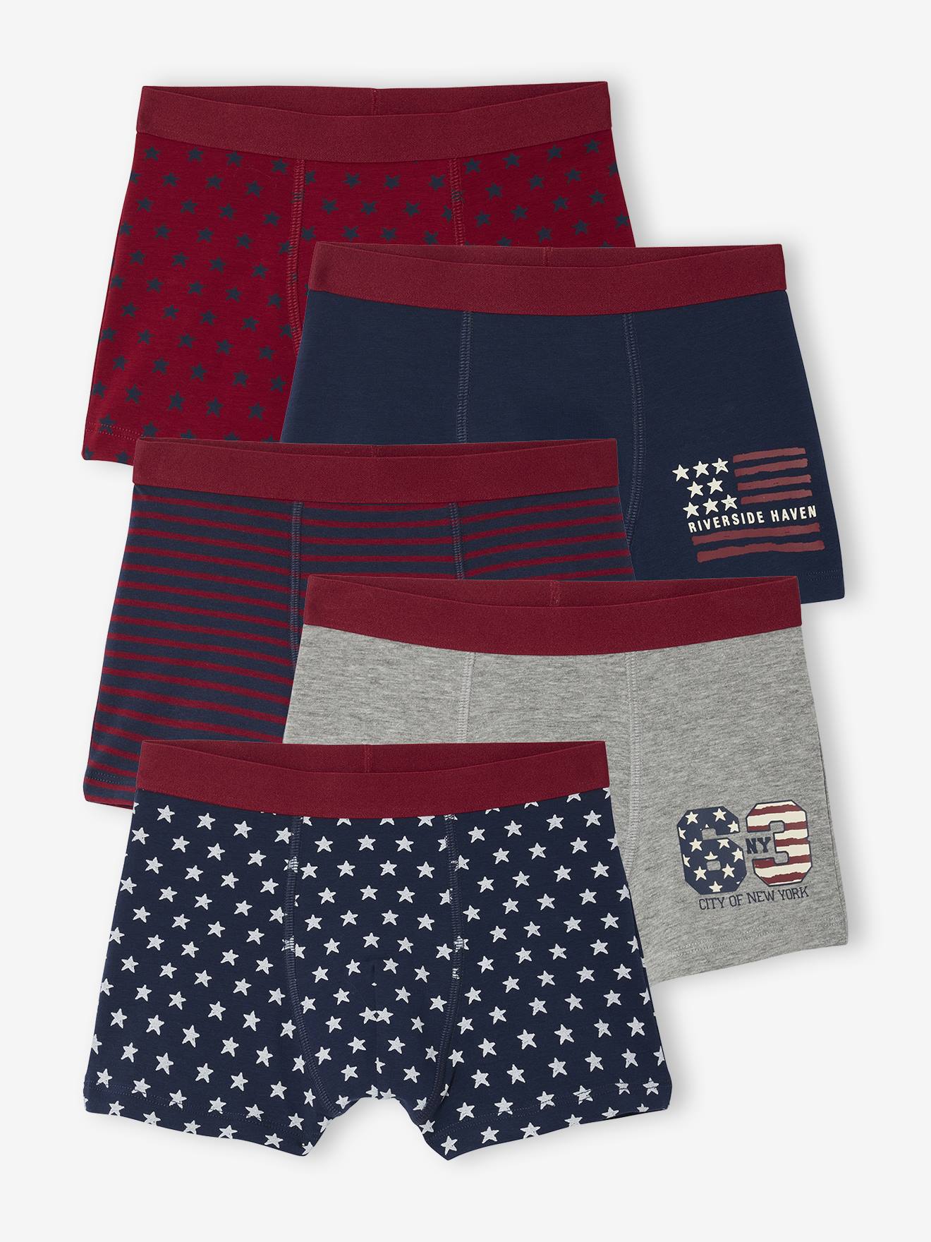 Lot 5 Boxers drapeau Garon marine 8 €