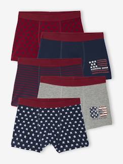 Lot 5 Boxers drapeau Garçon  - vertbaudet enfant