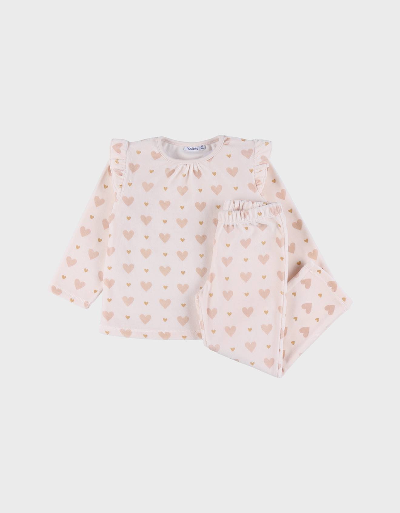 Pyjama 2 Pièces En Velours Rose