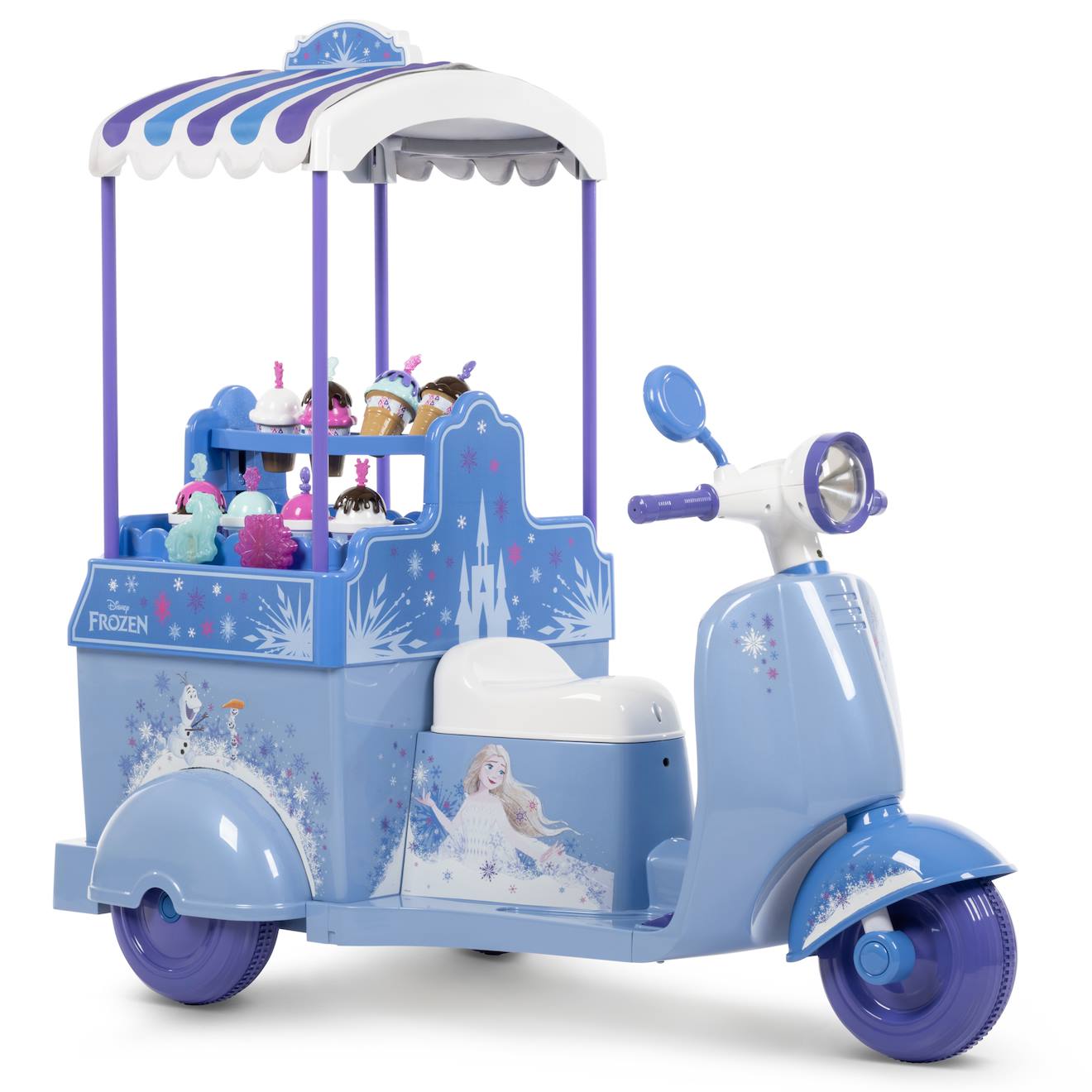 Véhicule Électrique Disney Frozen - La Reine Des Neiges Camion De Glaces Violet