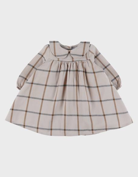 Bébé-Robe en coton à carreaux