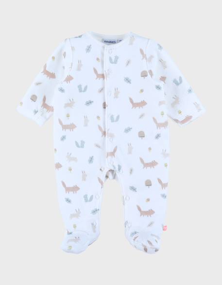 Bébé-Pyjama bébé en velours à motifs