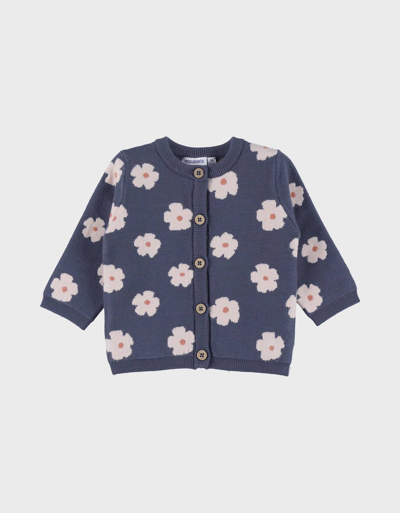 Cardigan En Tricot Fleurs Es Bleu 12 €