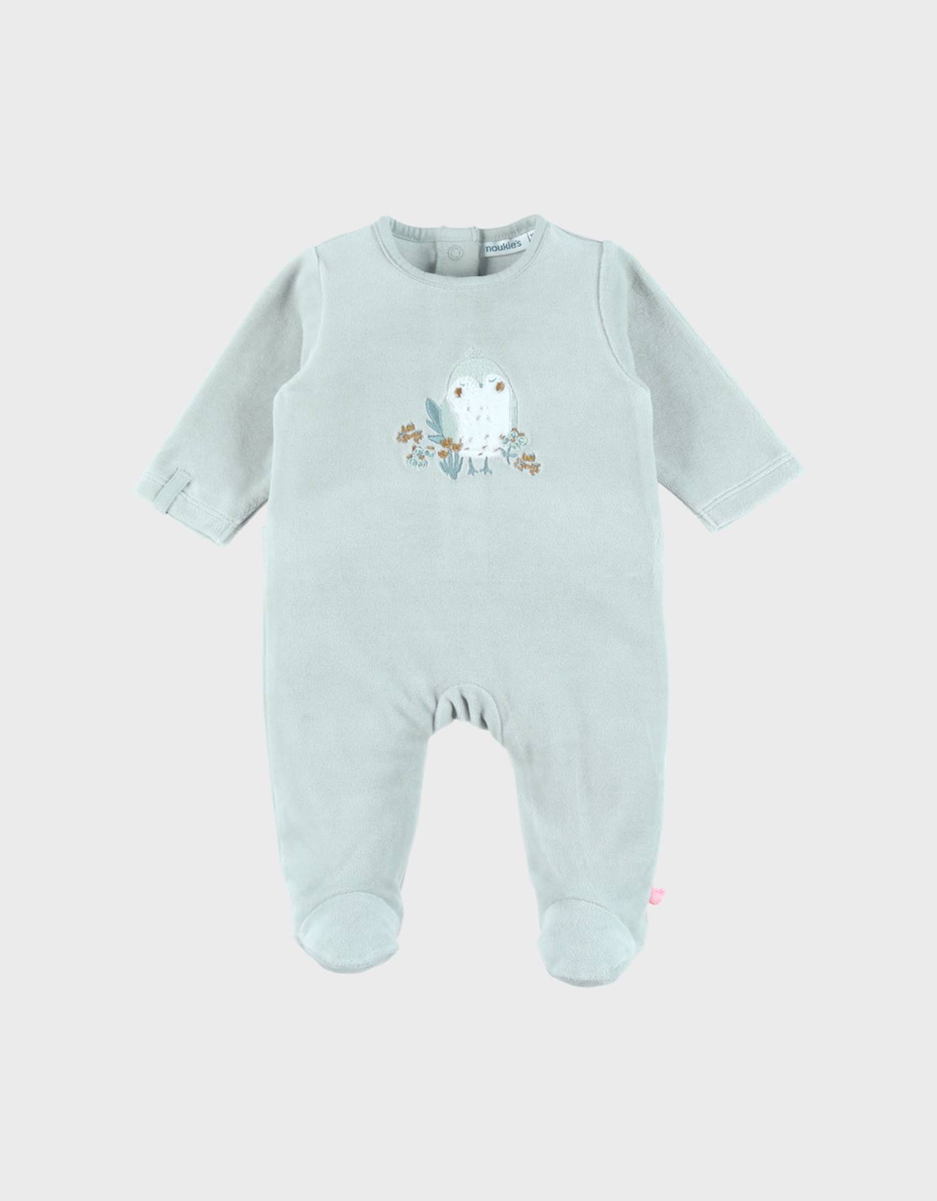 Pyjama Bébé Velours Bleu