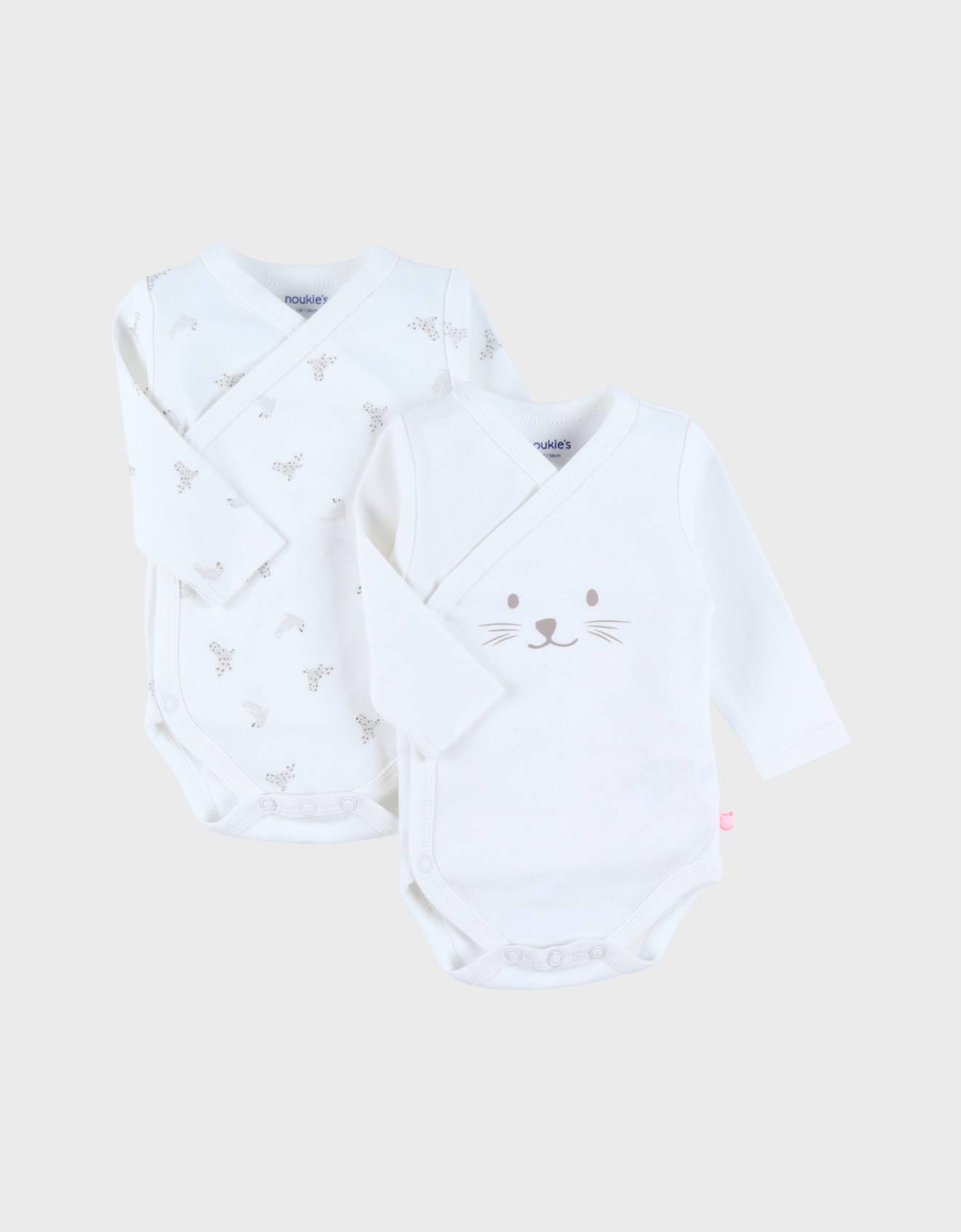 Lot De 2 Bodies Croisés En Coton Blanc