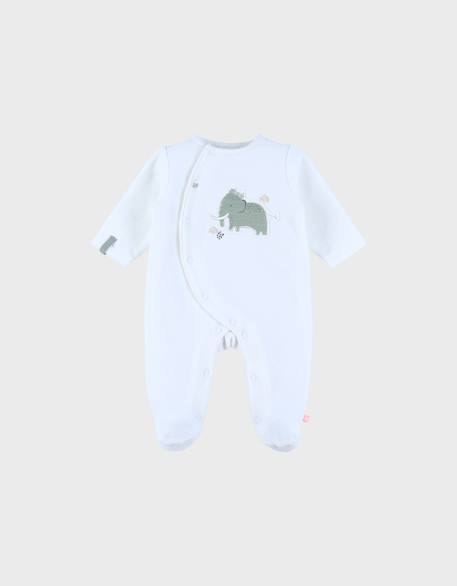 Bébé-Pyjama bébé en velours avec broderie éléphant