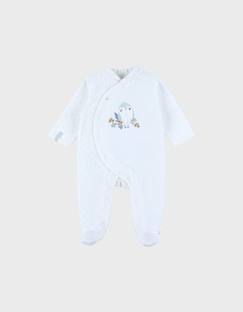 Bébé-Pyjama, surpyjama-Pyjama bébé en velours avec broderie oiseau