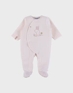 Bébé-Pyjama, surpyjama-Pyjama bébé en velours avec broderie lapin