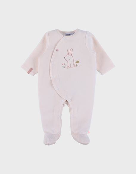 Bébé-Pyjama bébé en velours avec broderie lapin