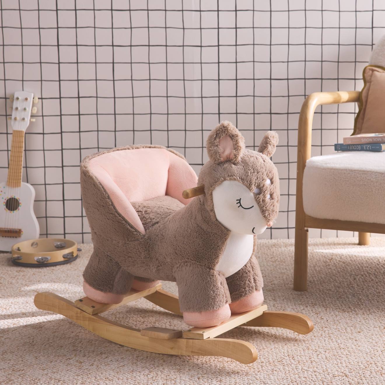 Fauteuil Faon À Bascule Pour Enfant Clem Taupe