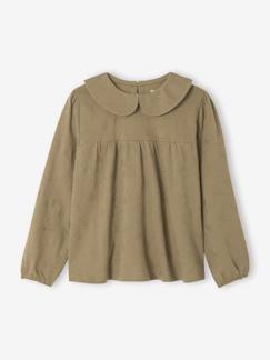-T-shirt blouse en broderie anglaise fille manches longues