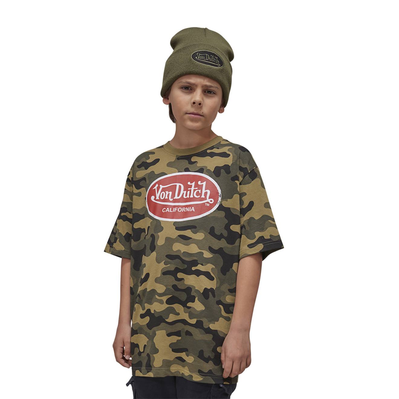 T-shirt Camo À Col Rond Et Manches Courtes Relax Fit Relax Camouflage