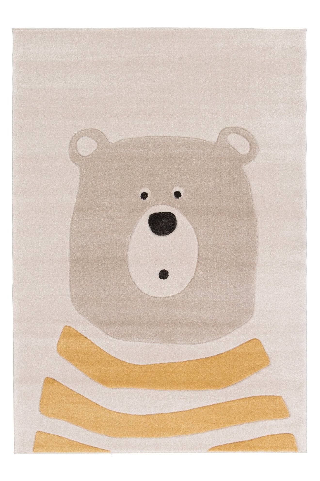 Tapis Enfant Doux Et Résistant Teddy Jaune