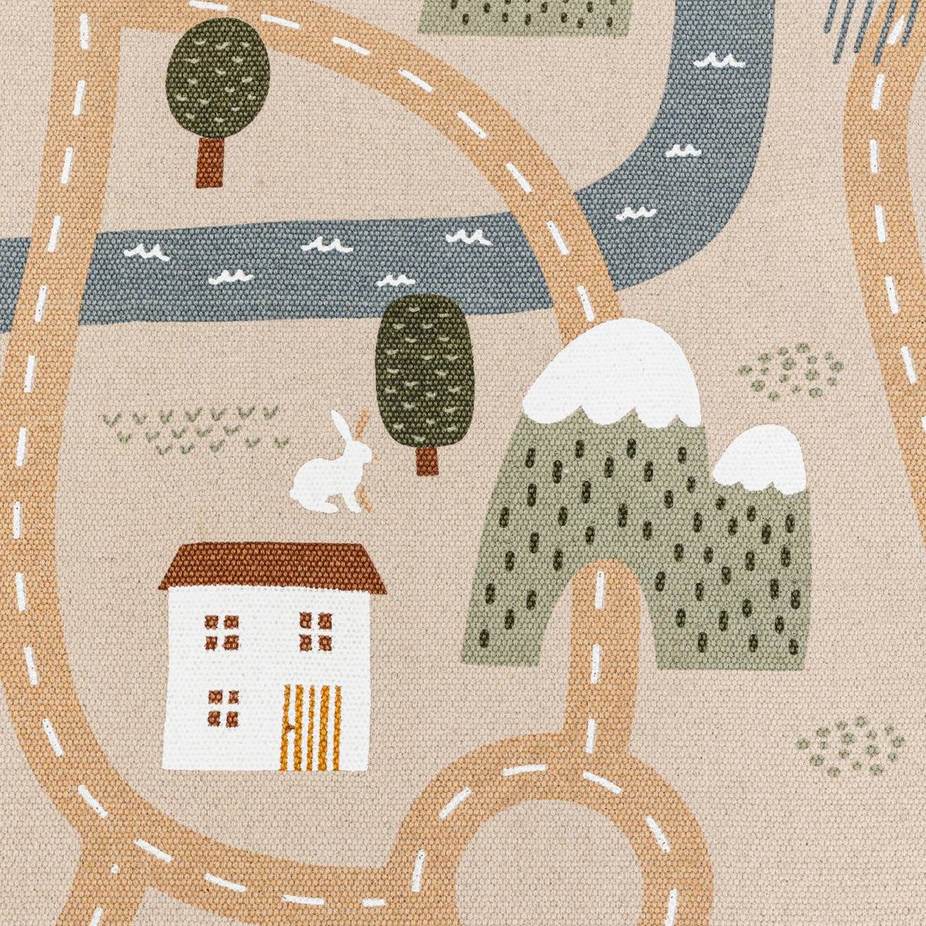 Tapis Enfant Route En Jute - Niels Multicolore