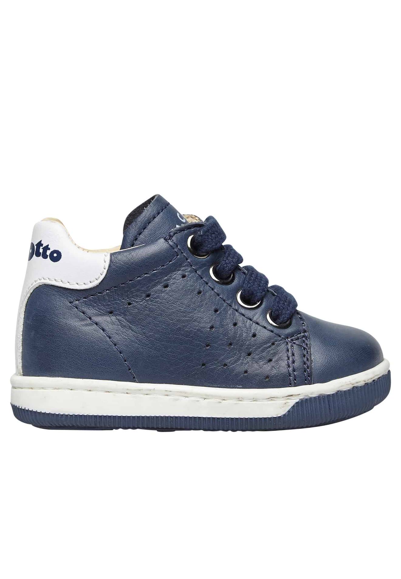 Baskets Lacées En Nappa Bicolore Adam Marine