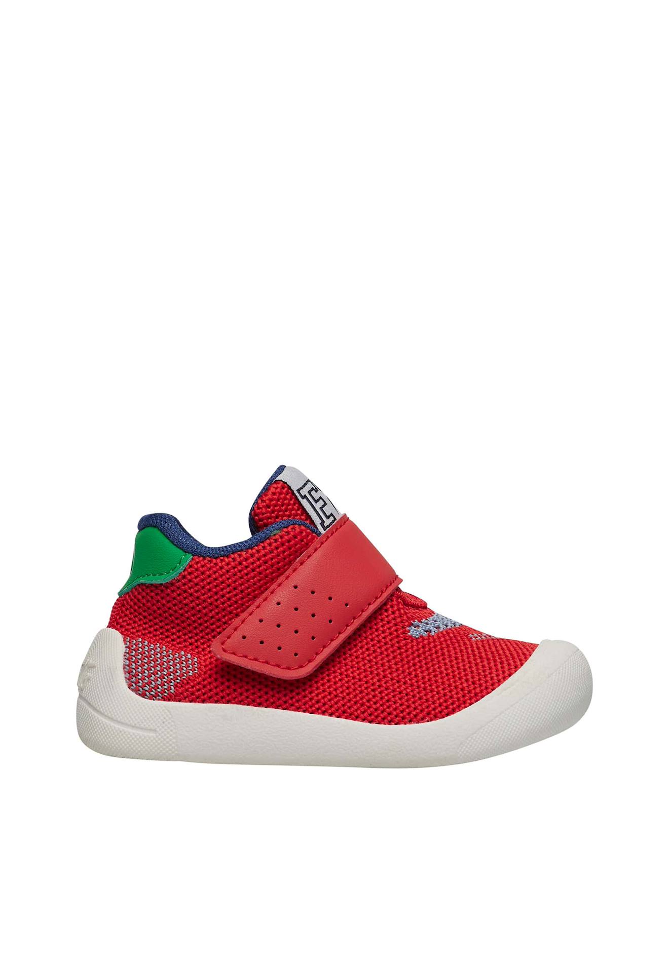 Chaussures Premiers Pas En Similicuir Et Tissu Free Vl. Rouge