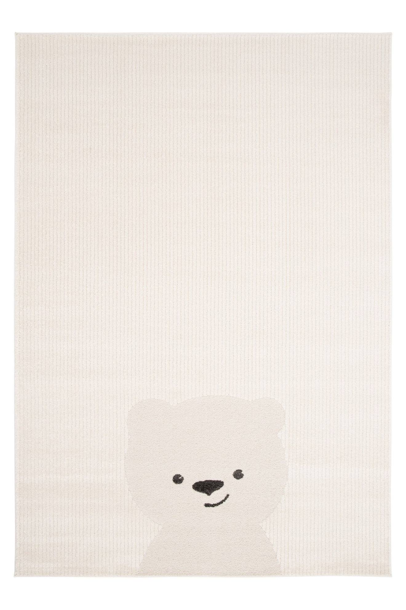 Tapis Enfant Super Doux Ourson Blanc