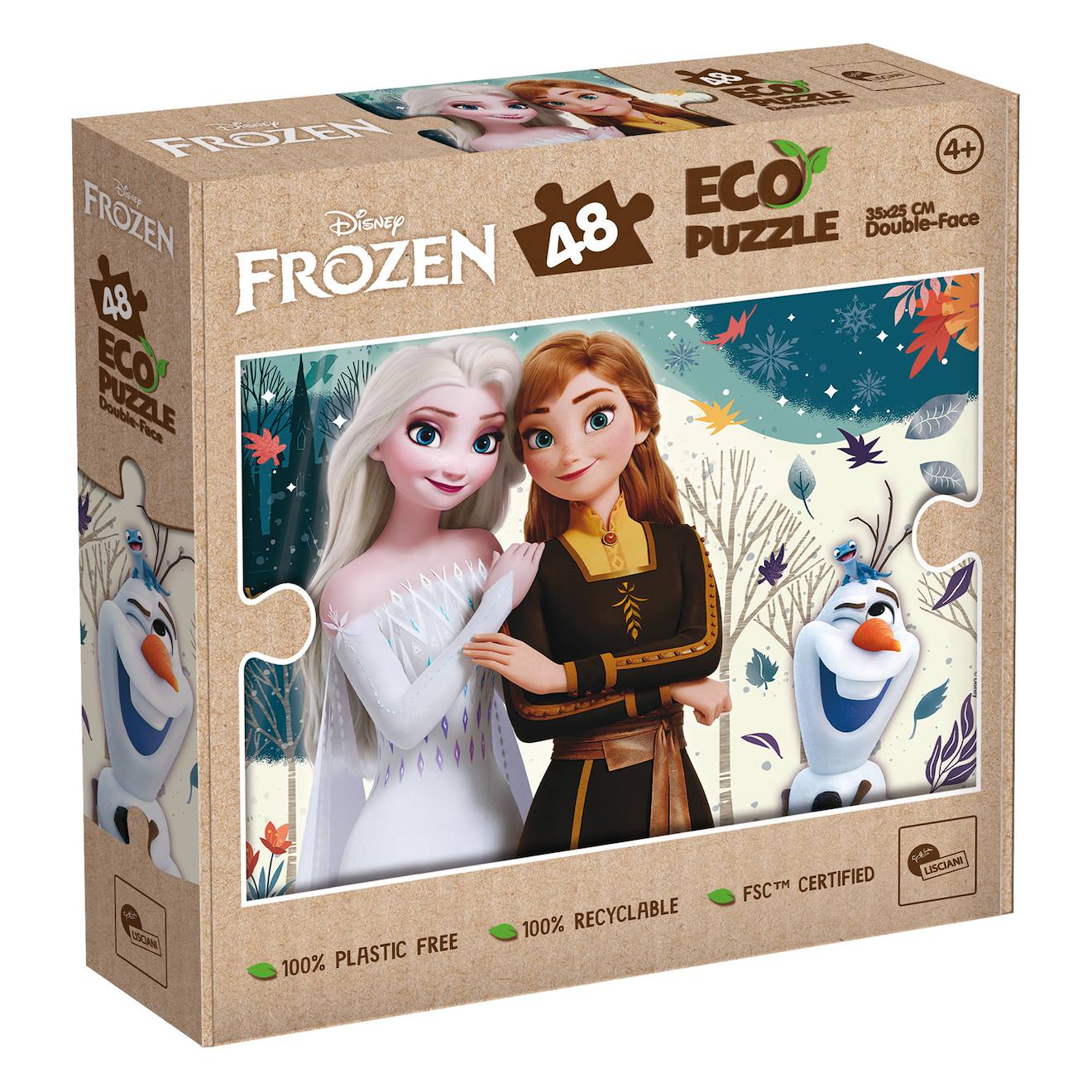 Puzzle 48 Pieces Mini Double Face Frozen, Dès 3 Ans Multicolore