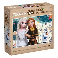 Jouet-Jeux éducatifs-Puzzle 48 pieces mini double face Frozen, dès 3 Ans