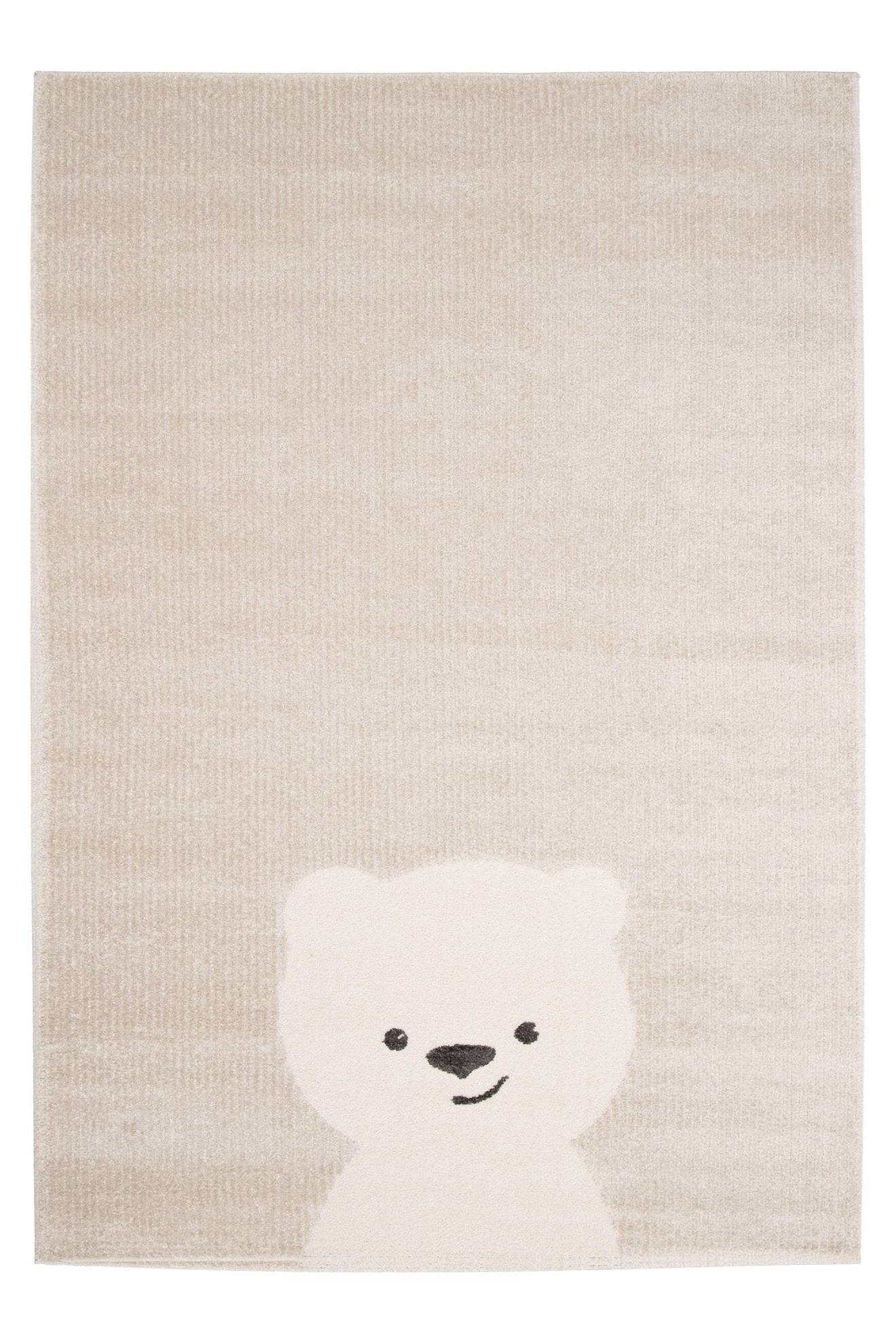 Tapis Enfant Super Doux Ourson Beige
