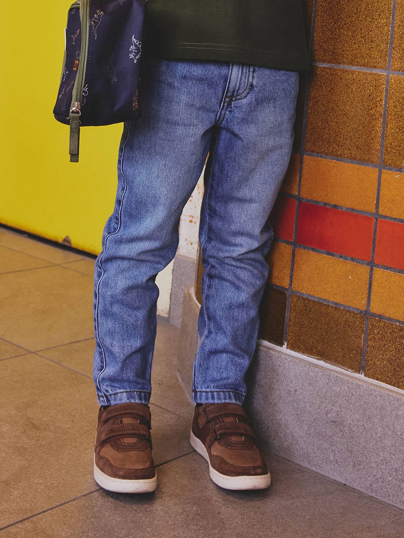 Jean garçon droit large stone