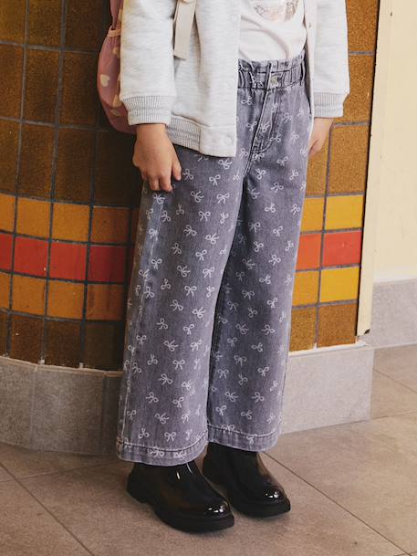Fille-Pantalon fille large motifs fantaisie 