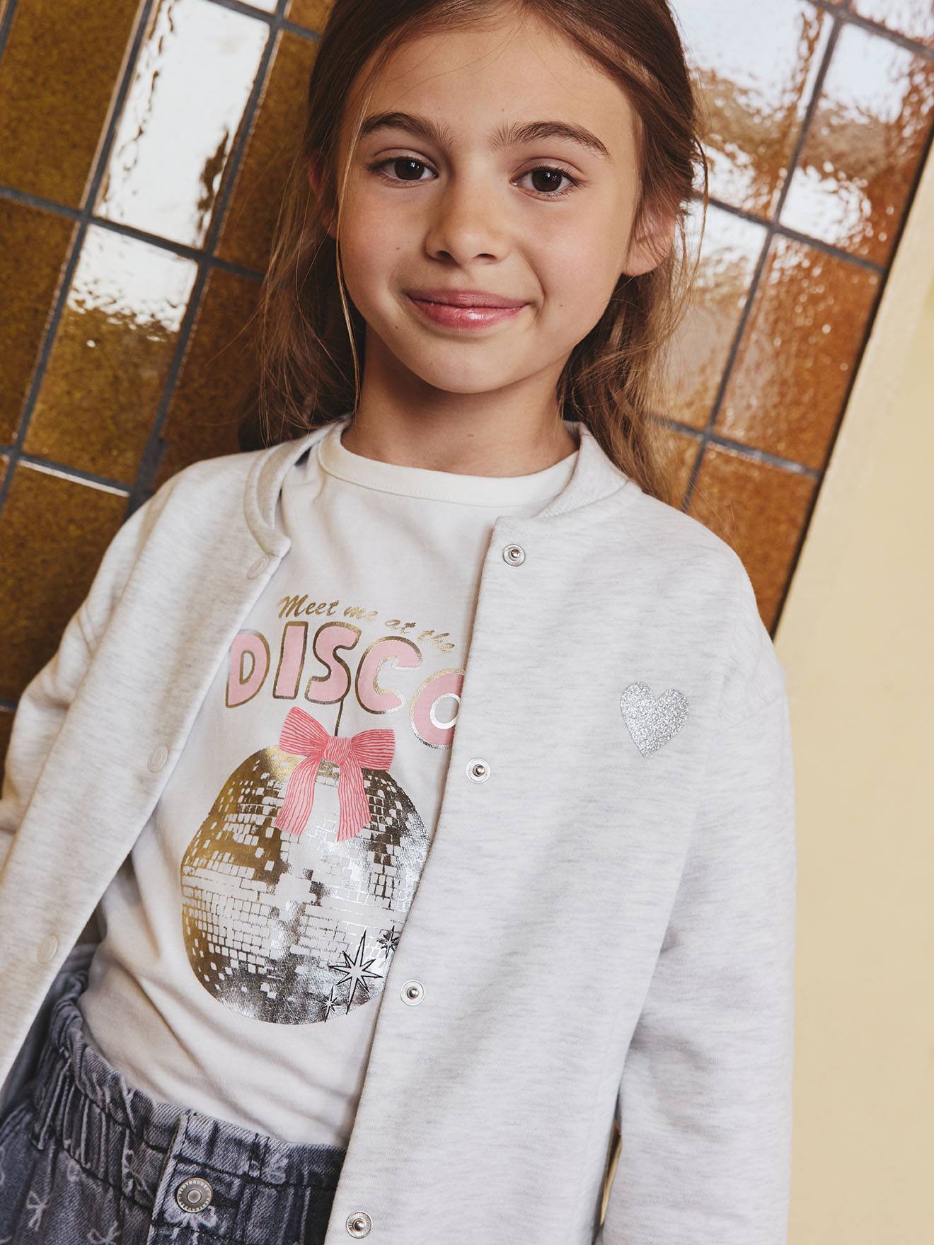 T-shirt animation mtallise fille manches longues blanc 7 €