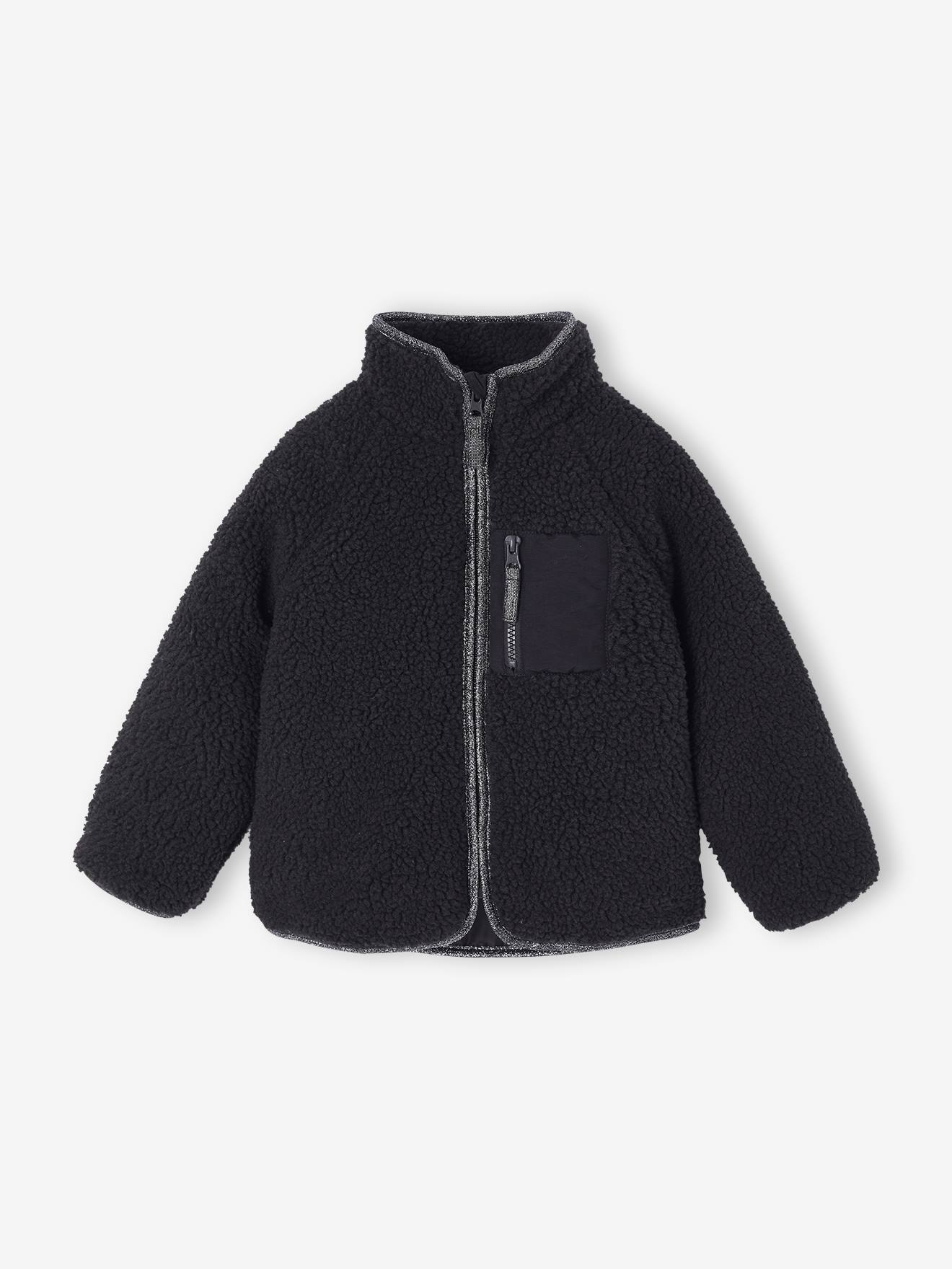 Veste en sherpa Fille anthracite 14 €