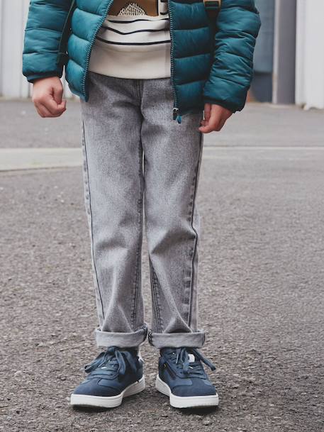Jean garçon large facile à enfiler denim black+denim bleached+denim brut+gris+stone 27 - vertbaudet enfant 