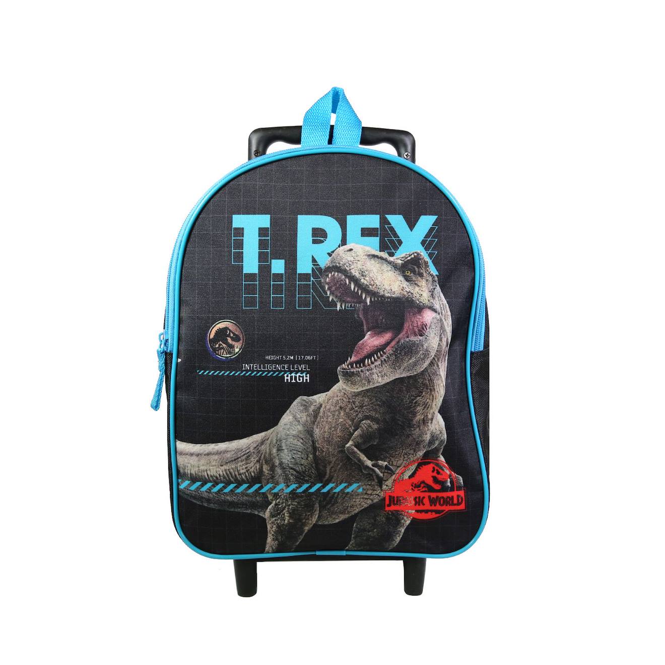 Sac À Dos À Roulettes Maternelle Jurassic World T-rex Noir
