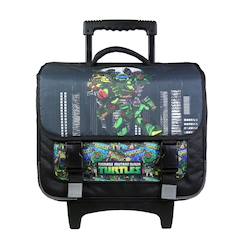 Cartable scolaire à roulettes tortues ninja  - vertbaudet enfant