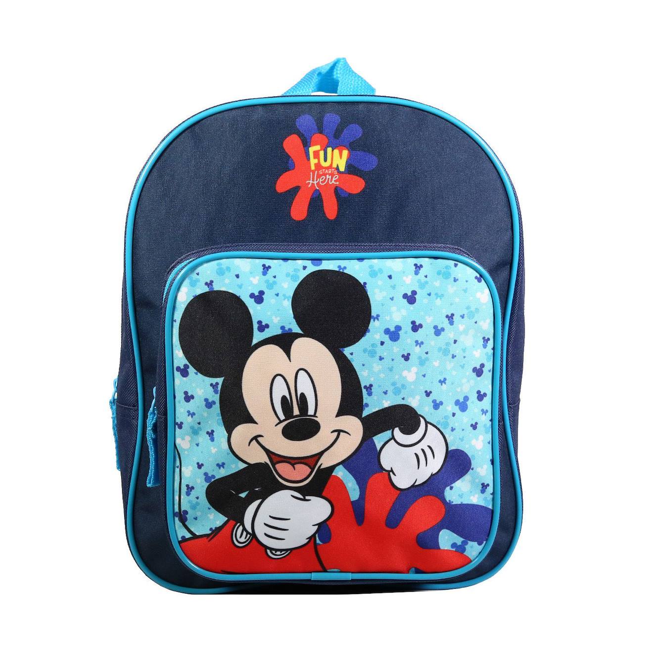Sac À Dos Avec Poche Maternelle Disney Mickey Bleu
