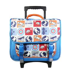 Cartable scolaire à roulettes phileas  skateur  - vertbaudet enfant