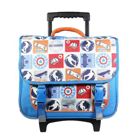Cartable scolaire à roulettes phileas  skateur  - vertbaudet enfant