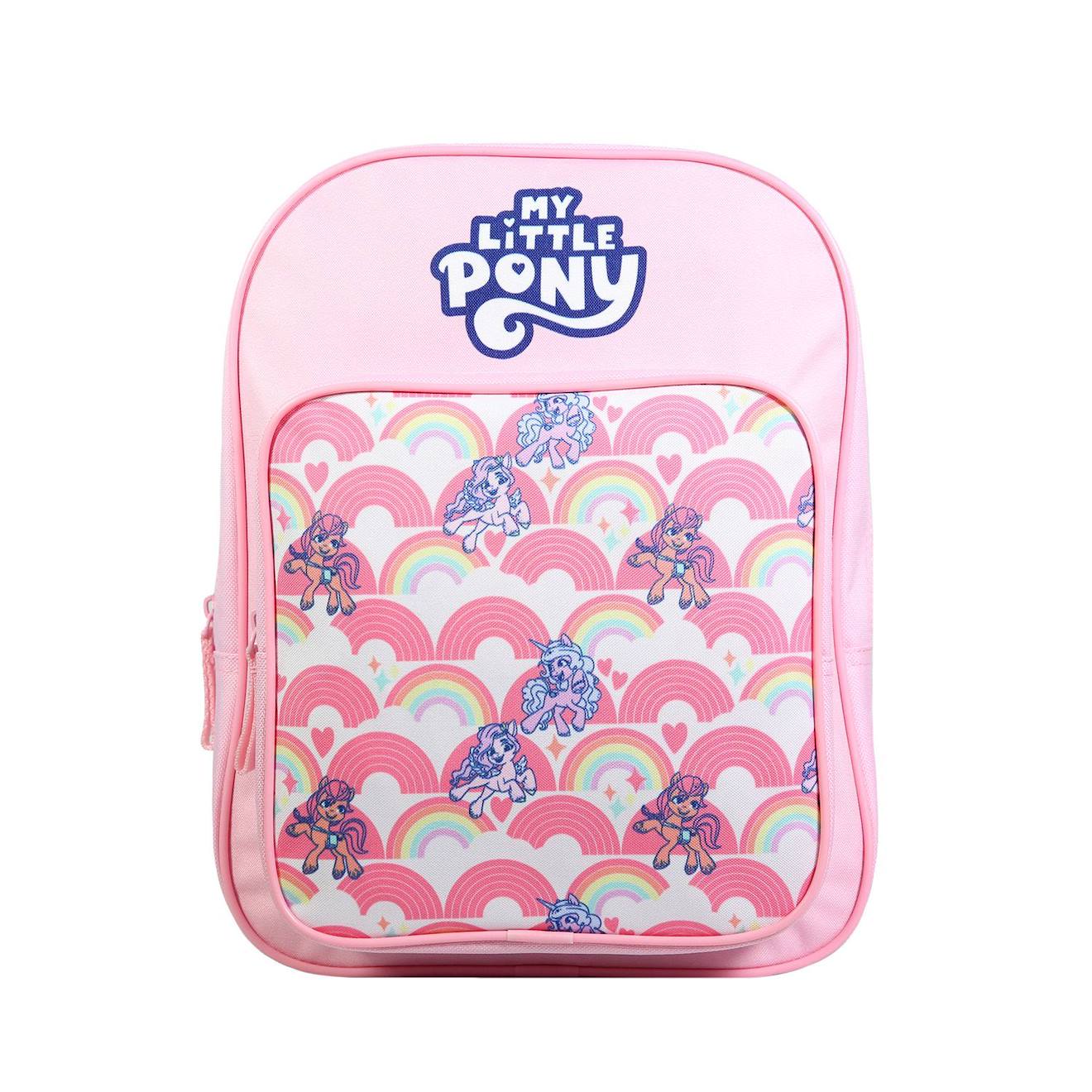 Sac À Dos Avec Poche Maternelle My Little Pony Arc En Ciel Rose