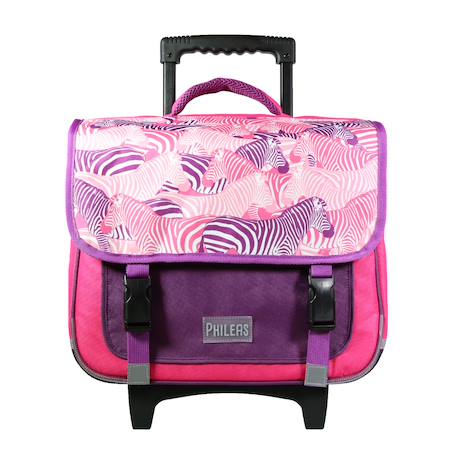 Cartable scolaire à roulettes phileas zèbre  - vertbaudet enfant