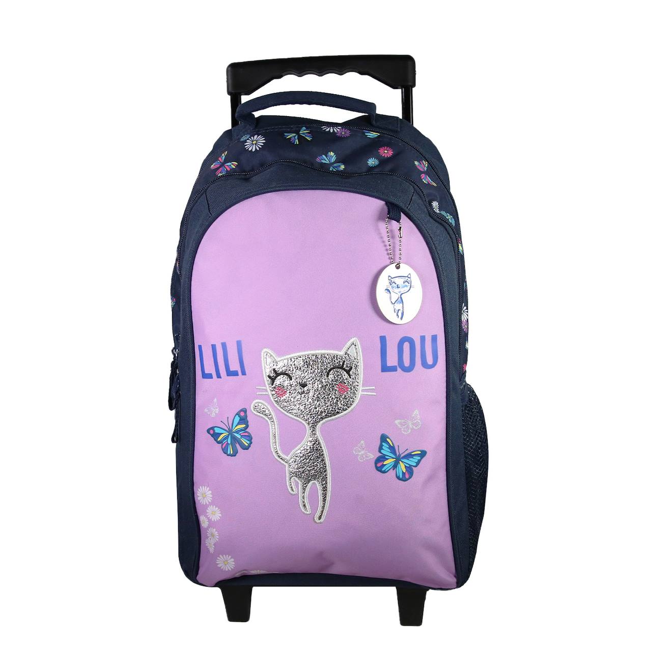 Sac Dos Scolaire Roulettes Lili Lou Violet 40 €