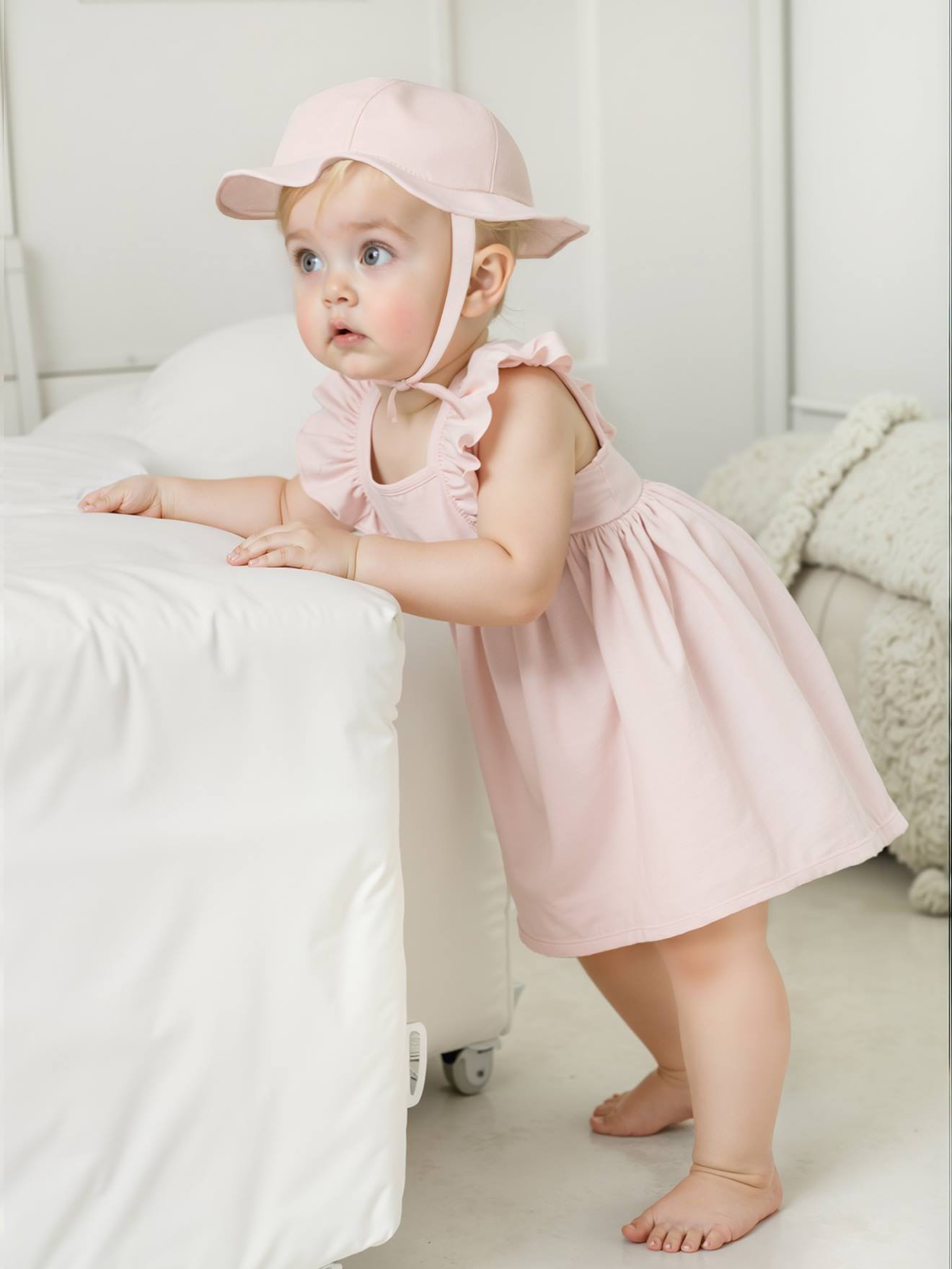 Ensemble robe et capeline bb fille coffret cadeau rose ple 10 €