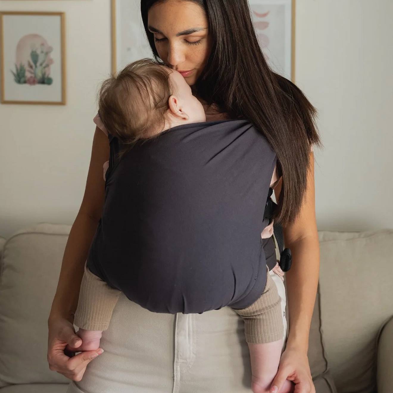 Porte-bébé Hybride Boba Bliss Charcoal Gris Foncé