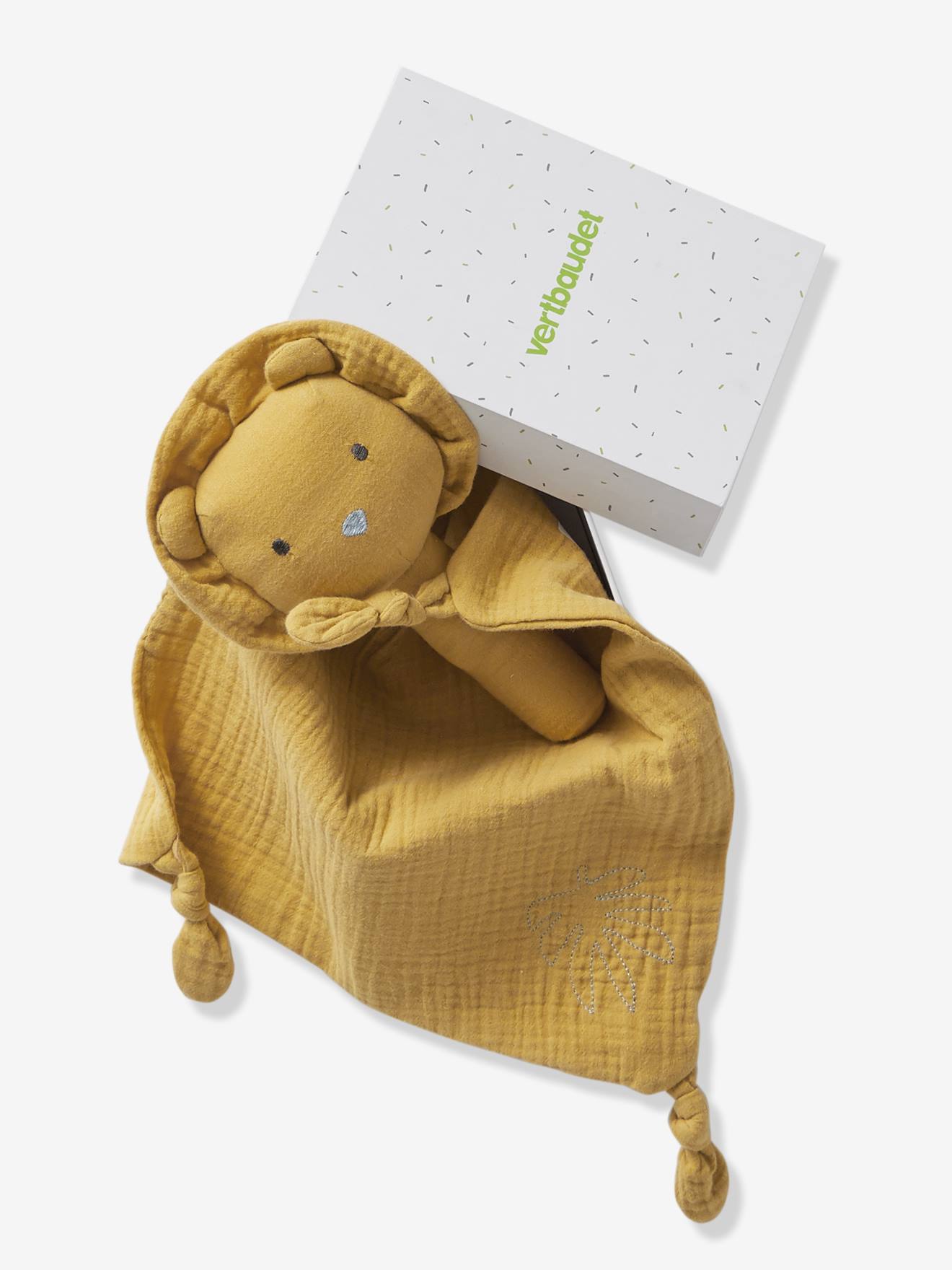 Coffret cadeau Doudou + hochet lange jaune