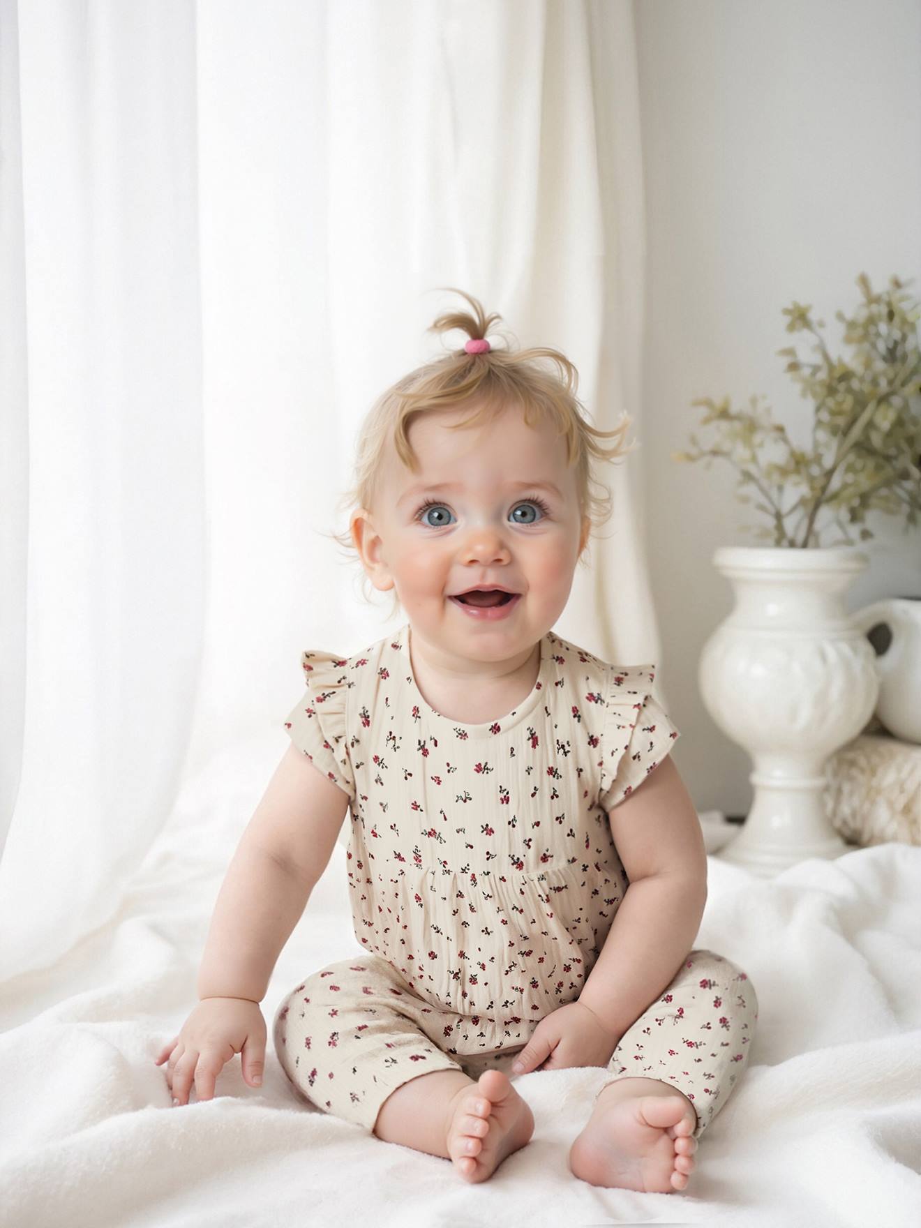Combinaison bb en gaze de coton cru 16 €