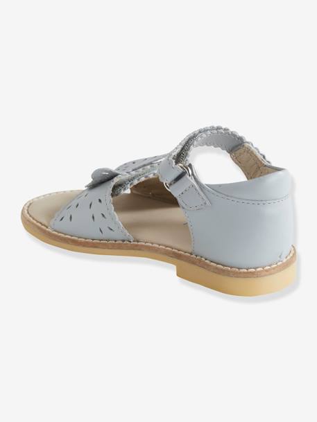 Sandales en cuir fille collection maternelle bleu clair 4 - vertbaudet enfant 
