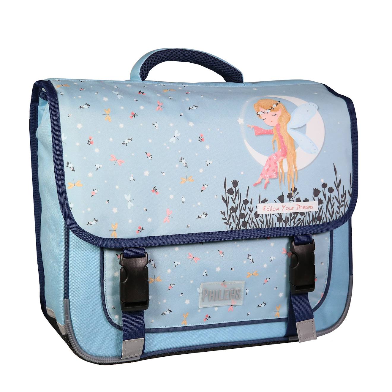 Cartable scolaire primaire phileas lune bleu Bagtrotter