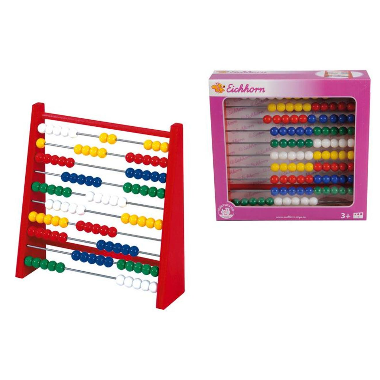 Boulier Avec 100 Boules Colorées Multicolore