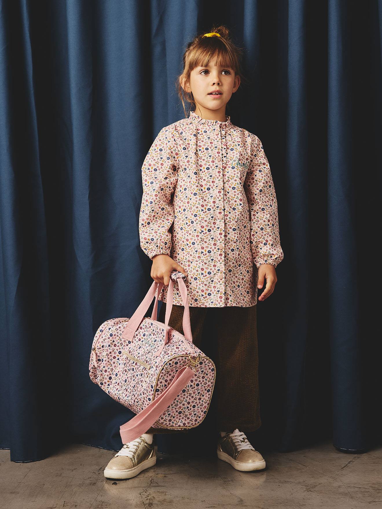 Vertbaudet - Tablier personnalisable LILIBETH fleuri fille rose