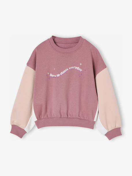 Sweat colorblock sport fille  - vertbaudet enfant