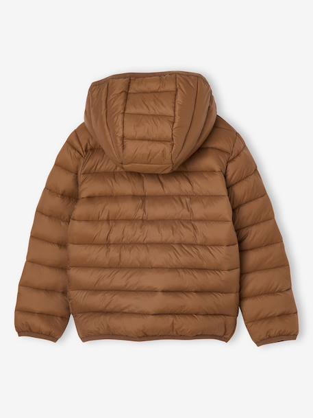 Doudoune garçon légère à capuche bleu moyen+marine+noir+noisette+noix de pécan+olive+rouge+vert émeraude 13 - vertbaudet enfant 